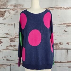 Zaket & Plover Polka Dot Sweater Cotton Cashmere Size Small